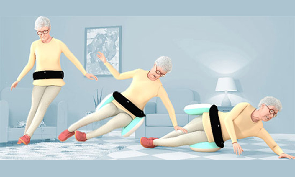 Fractura de cadera por caída - Cinturon protector con airbag